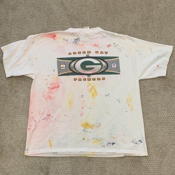 Vintage Adidas Green Bay packers Men’s XL t-shirt trashed and distressed - Picture 7 of 10